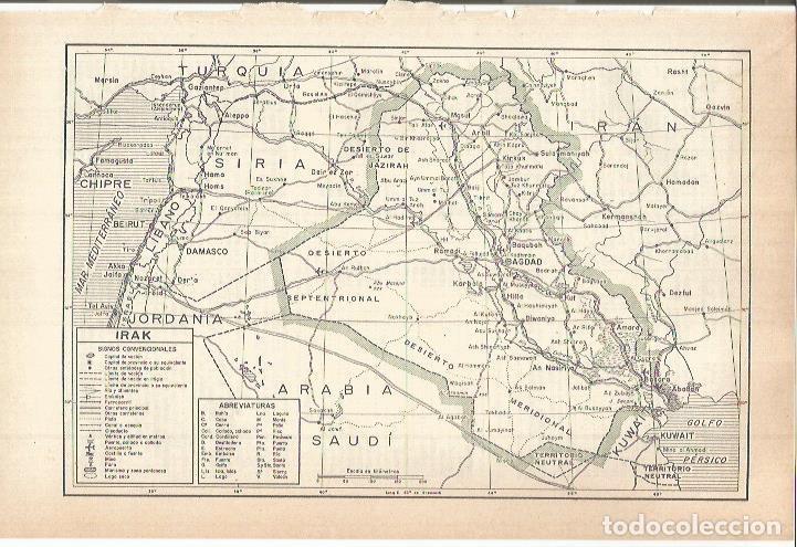 Cartoline: LAMINA ESPASA 38183: Mapa de Irak - Varios