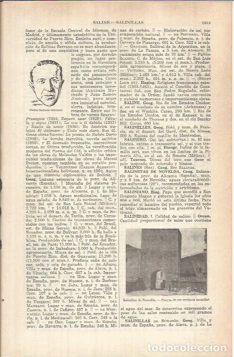 Cartoline: LAMINA ESPASA 37940: Murallas de Salinillas de Buradon, Alava - Varios