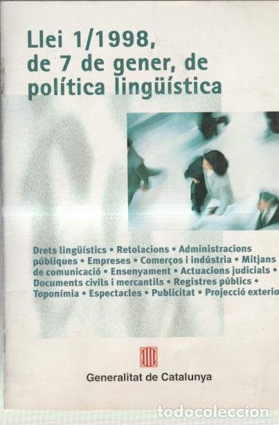 Cartes Postales: Llei 1/1998, de 7 de gener, de politica linguistica -