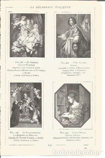 Cartes Postales: LAMINA V00214: Obras de G. Bernini, Chr. Allori, G. Sassoferrato y C. Dolci - Salomon Reinach