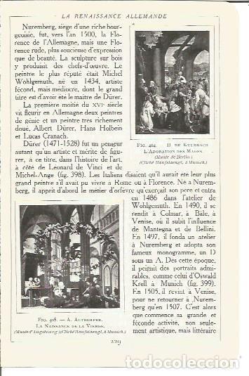 Cartes Postales: LAMINA V00209: Adoracion de los Magos por Kulmbach y El Nacimiento de la Virgen por A. Altdorfer - S