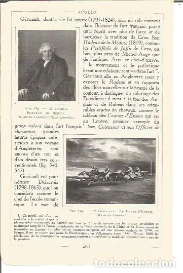 Cartes Postales: LAMINA V00238: Obras por D. Ingres y Th. Gericault - Salomon Reinach