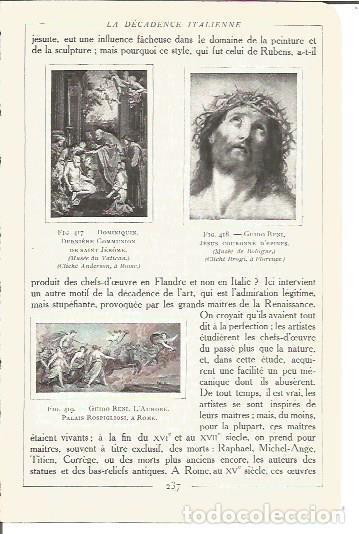 Postales: LAMINA V00212: Obras de Dominiquin y Guido Reni - Salomon Reinach