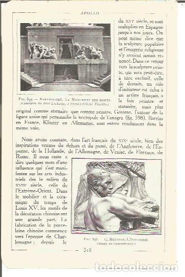 Postales: LAMINA V00249: Monumento a los muertos en el cementerio Pere Lachaise, Paris - Salomon Reinach