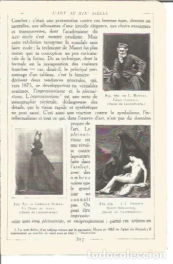 Postales: LAMINA V00244: Obras de L. Bonnat, C. Duran y J.J. Henner - Salomon Reinach