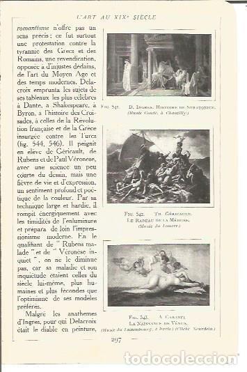 Postales: LAMINA V00239: Obras por D. Ingres, Th. Gericault y A. Cabanel - Salomon Reinach