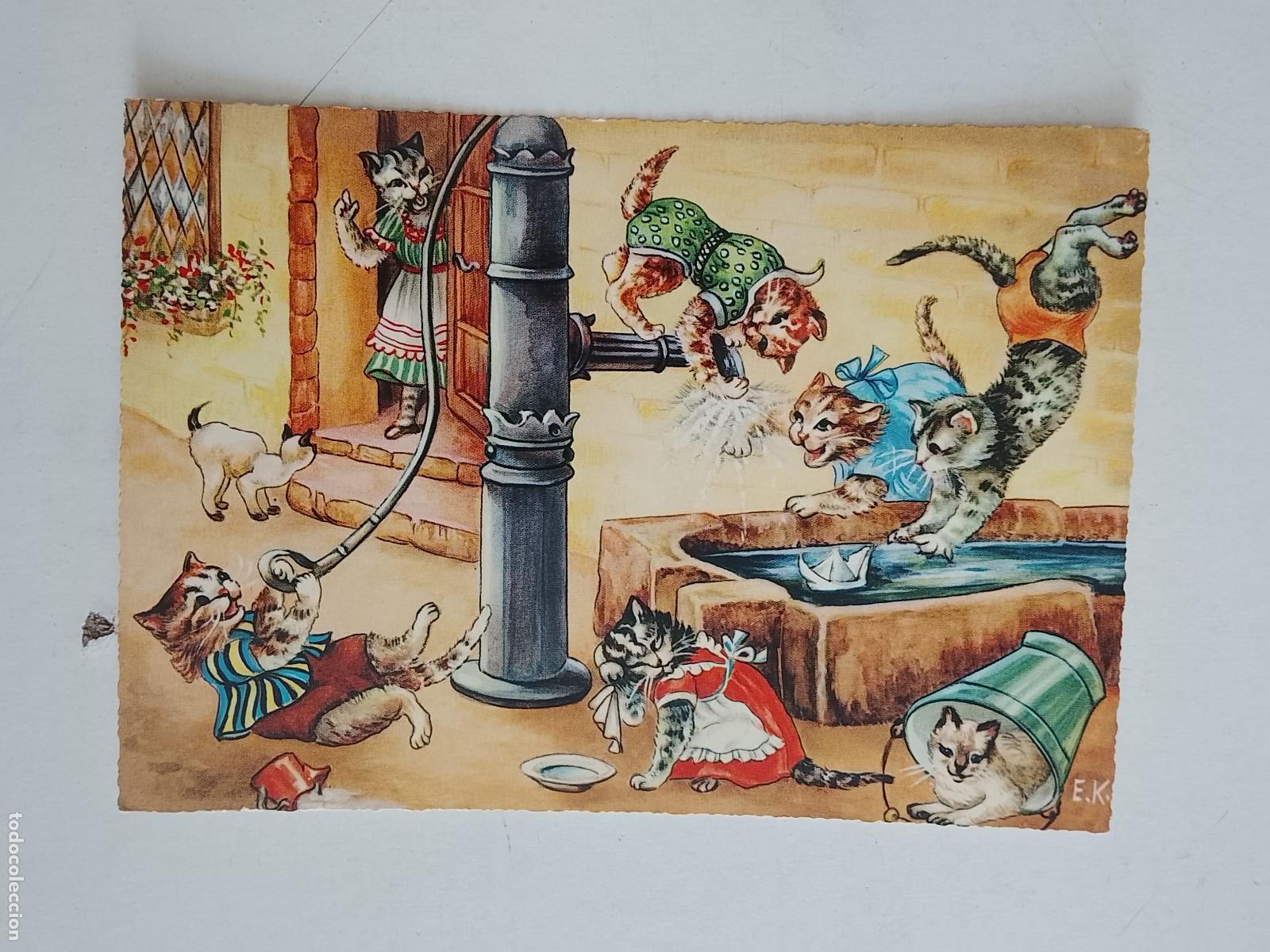 Postais: haga su oferta en apartado de postales de flores perros y gatos - POSTAL ANTIGUA