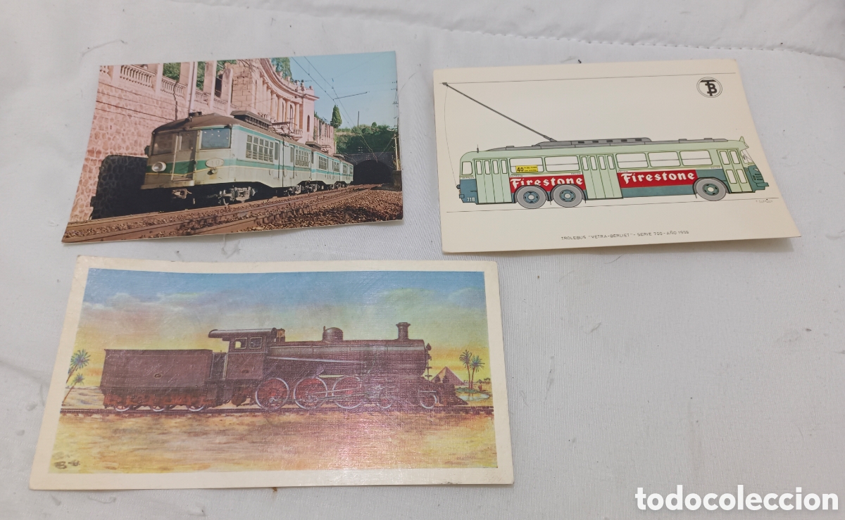 Postales: Lote 3 postales tren , trenes - Foto 1