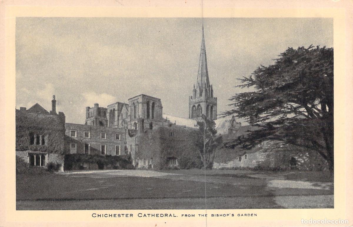 Postales: Postal de la Catedral de Chichester desde el Jard&iacute;n del Obispo
