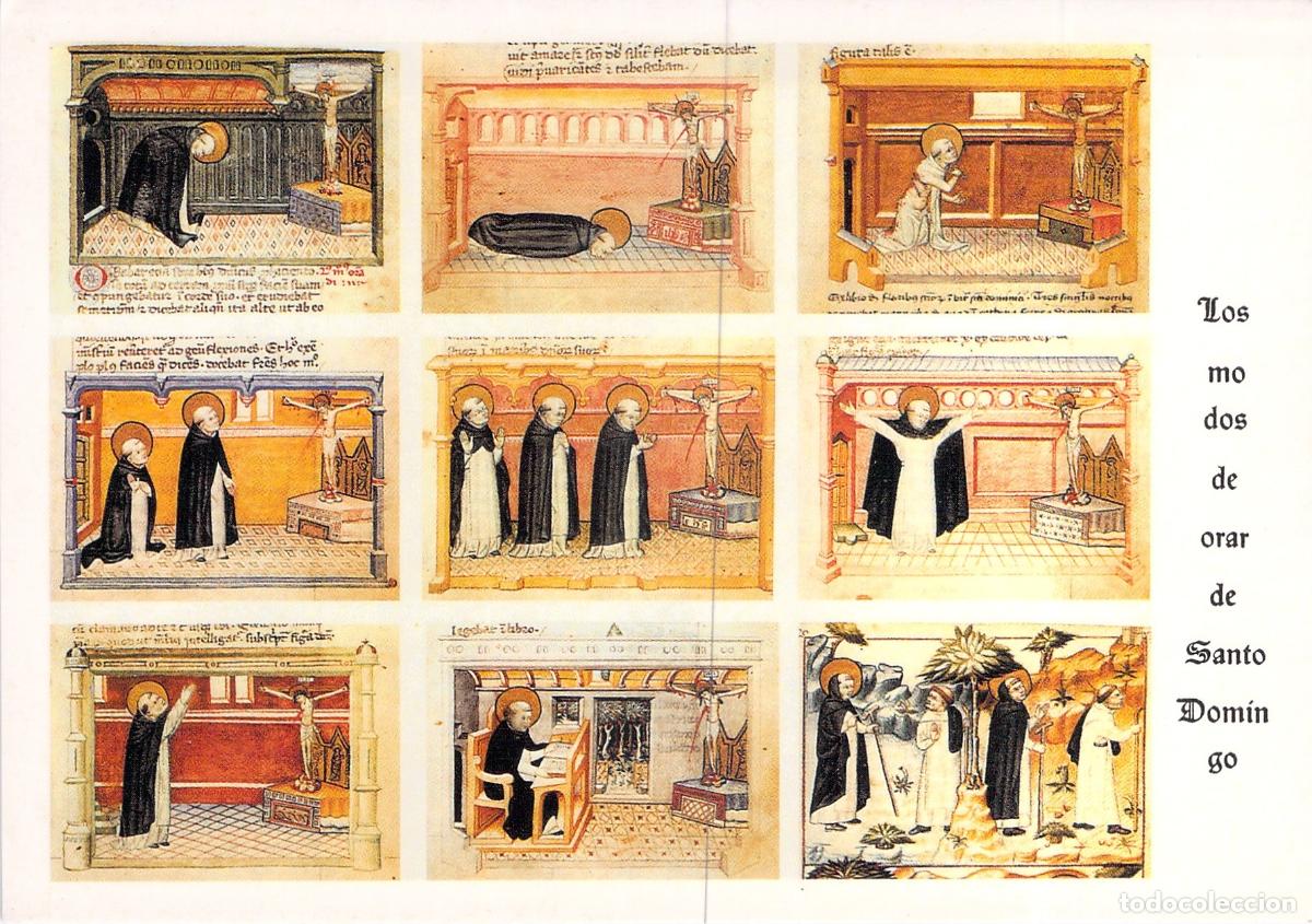 Postales: Postal de los Nueve Modos de Orar de Santo Domingo - C&oacute;dice Vaticano