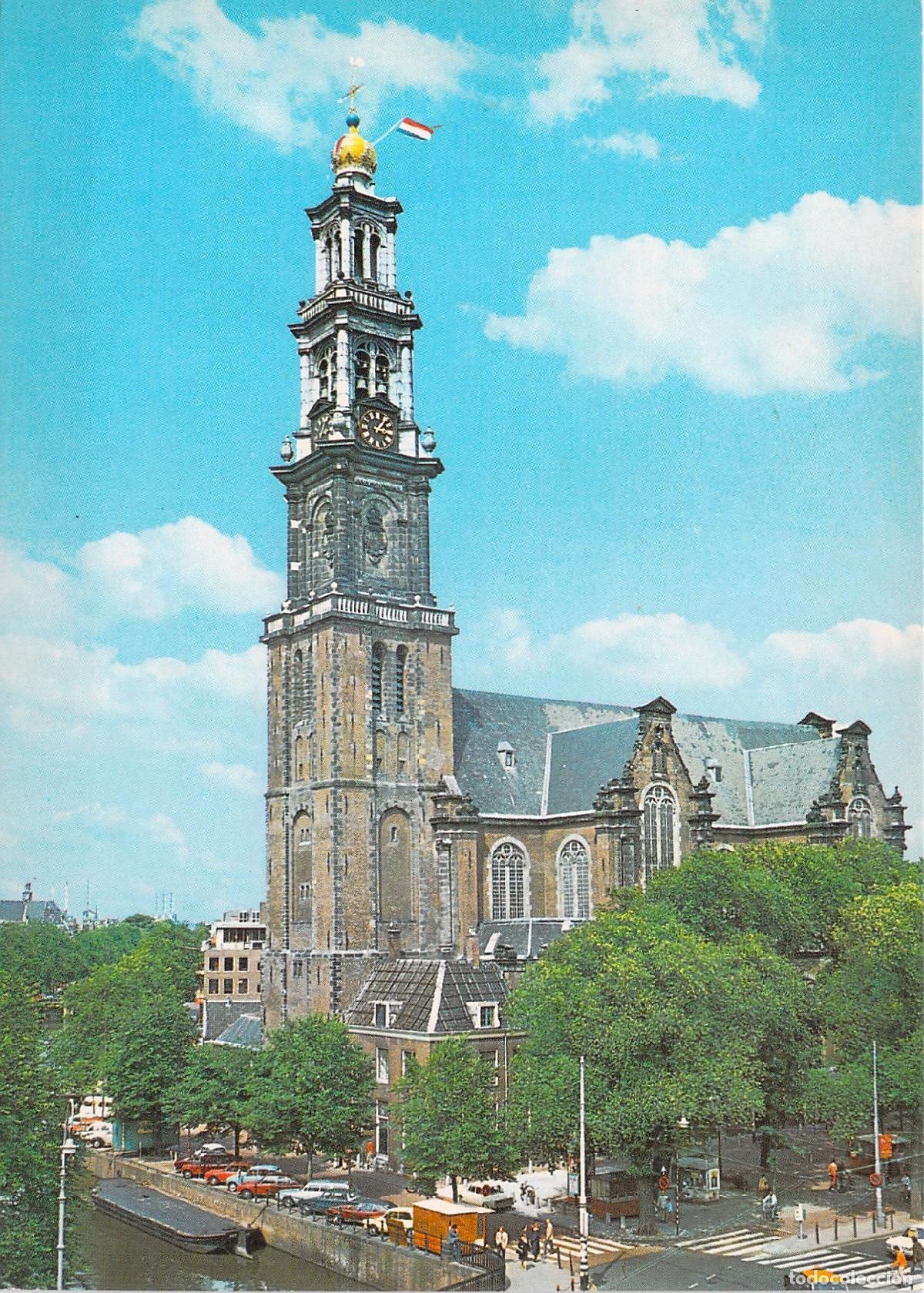 Postales: Postal de la Torre Westertoren en Amsterdam, Holanda - Foto 1
