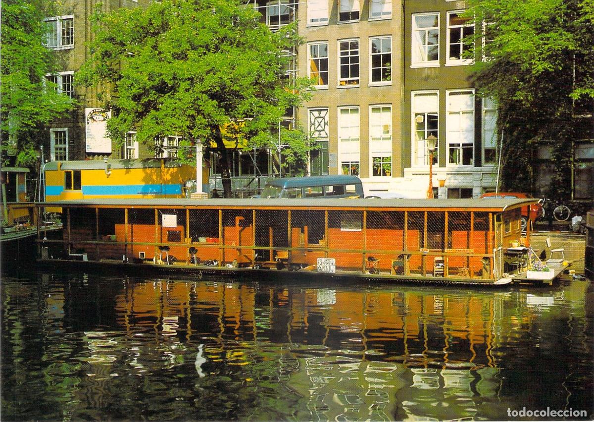 Postales: Postal de Amsterdam: Casa Flotante para Gatos en el Canal Singel