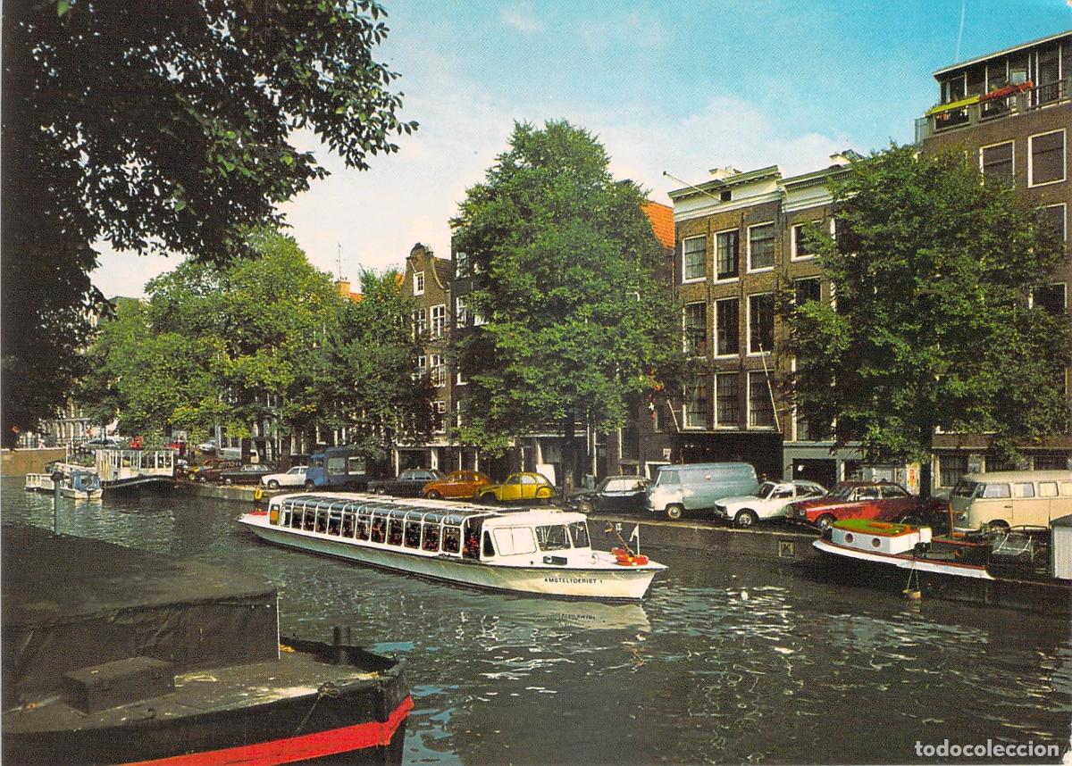 Postales: Postal de Amsterdam: Canal Prinsengracht y Casa de Ana Frank