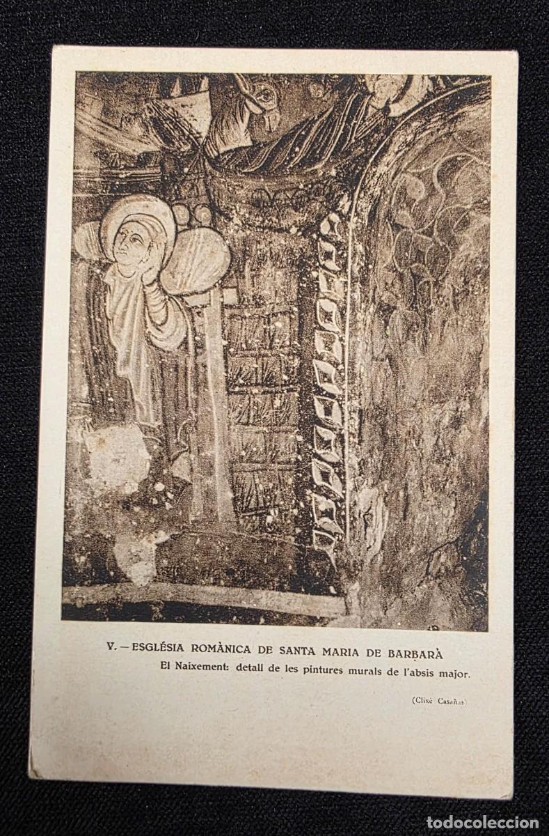 Postales: P.924 Postal antigua Iglesia Rom&aacute;nica de Santa Mar&iacute;a de Barber&agrave; &ndash; Pinturas murales medievales