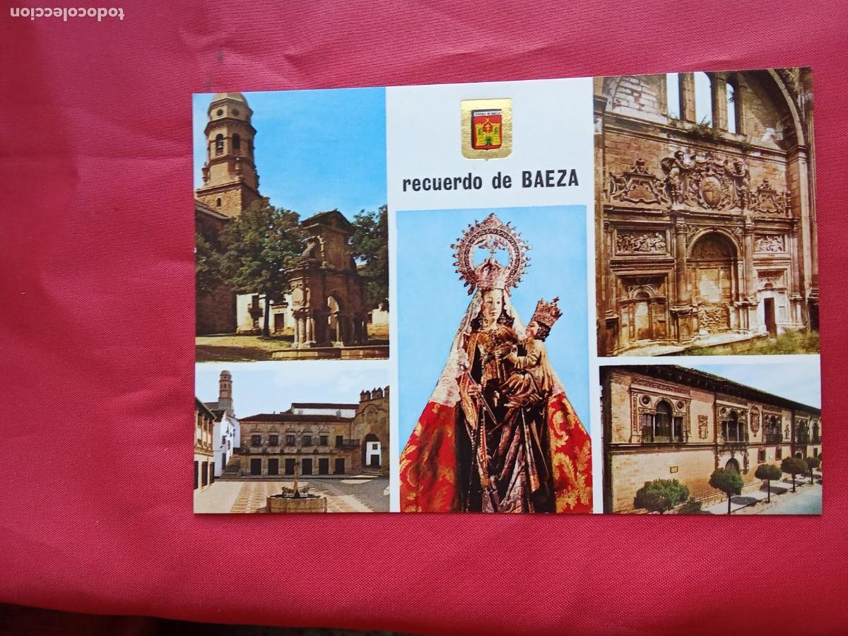 Postales: Postal N&ordm;15 Baeza (Ja&eacute;n) Fuente de Sta. Mar&iacute;a y Torre Catedral - Pl. de los Leones P.2487