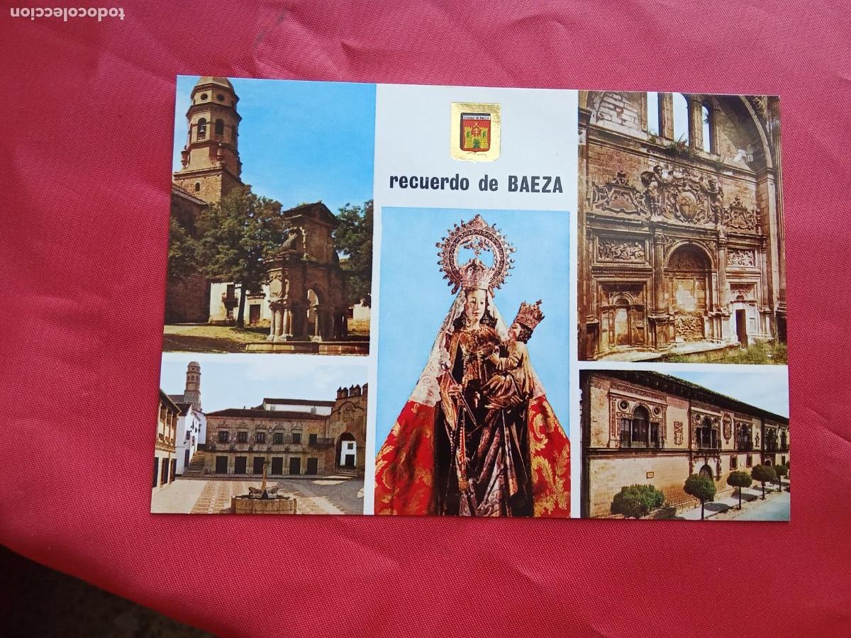 Postales: Postal N&ordm;15 Baeza (Ja&eacute;n) Fuente de Sta. Mar&iacute;a y Torre Catedral - Pl. de los Leones P.2489