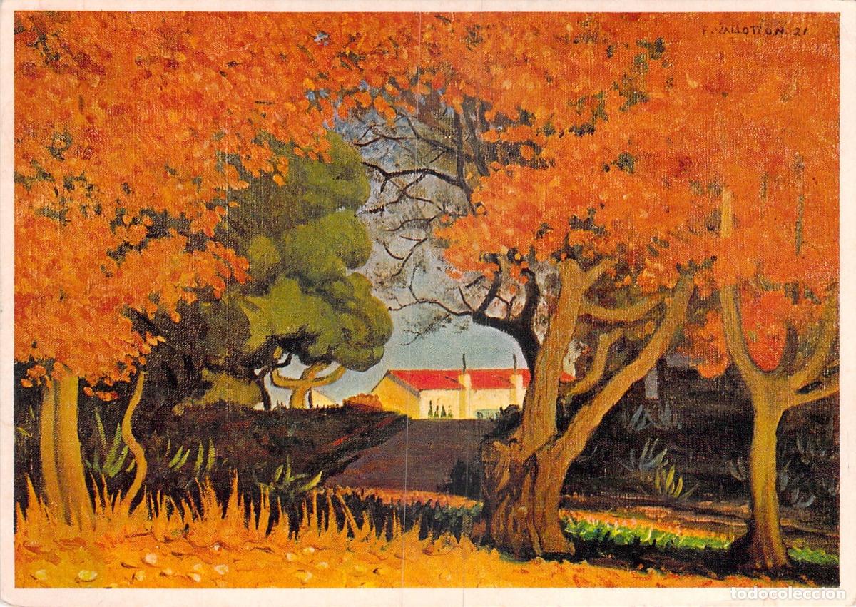 Postales: Postal de Arte Felix Vallotton Bosque en Oto&ntilde;o Paisaje Pintura