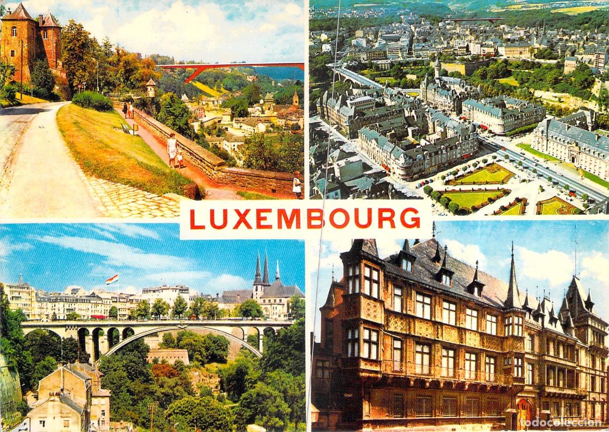 Postales: Postal Multivista de la Ciudad de Luxemburgo - Palacio y Puentes