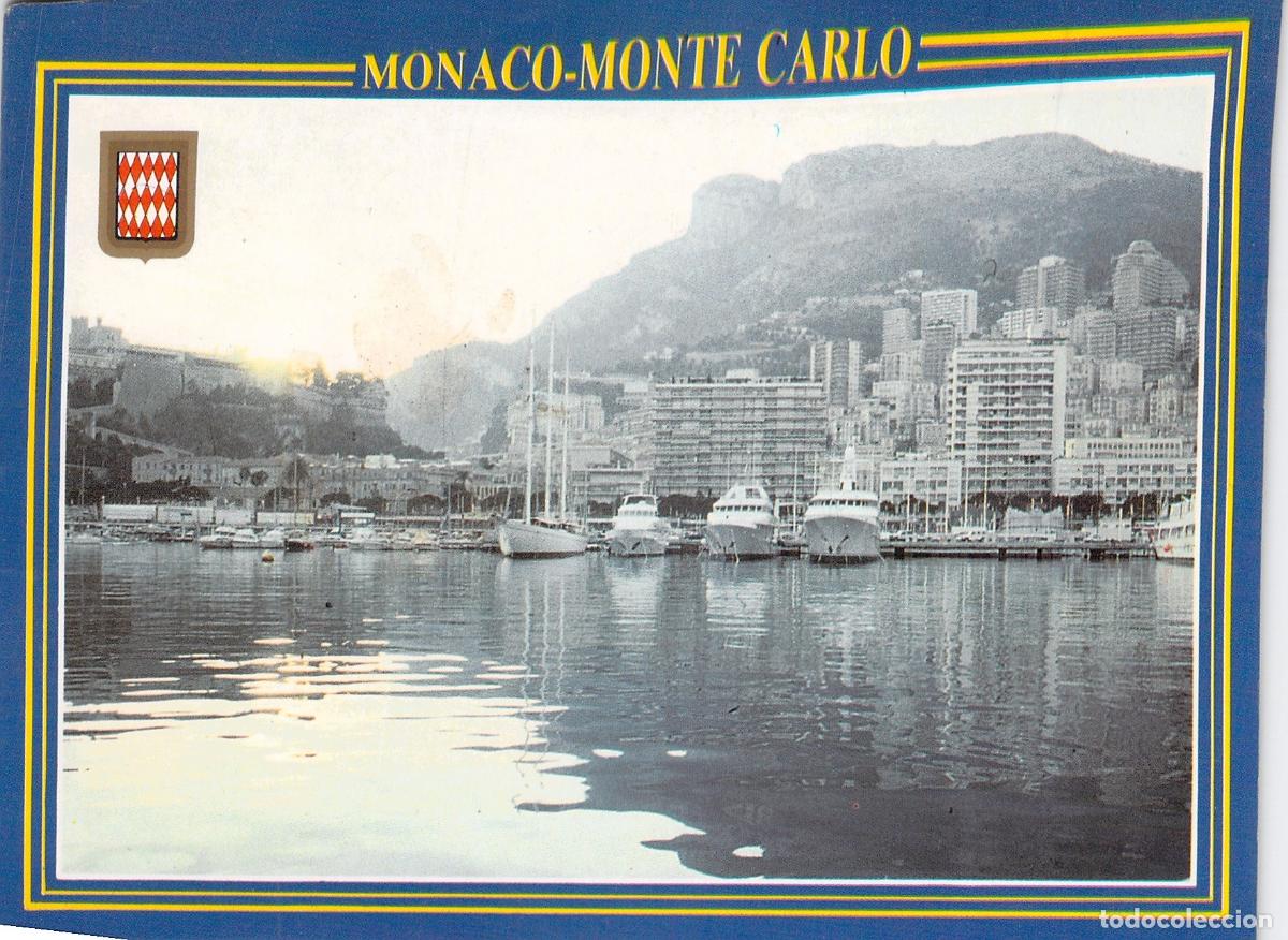 Postales: Postal de M&oacute;naco Monte Carlo Vista del Puerto y Yates