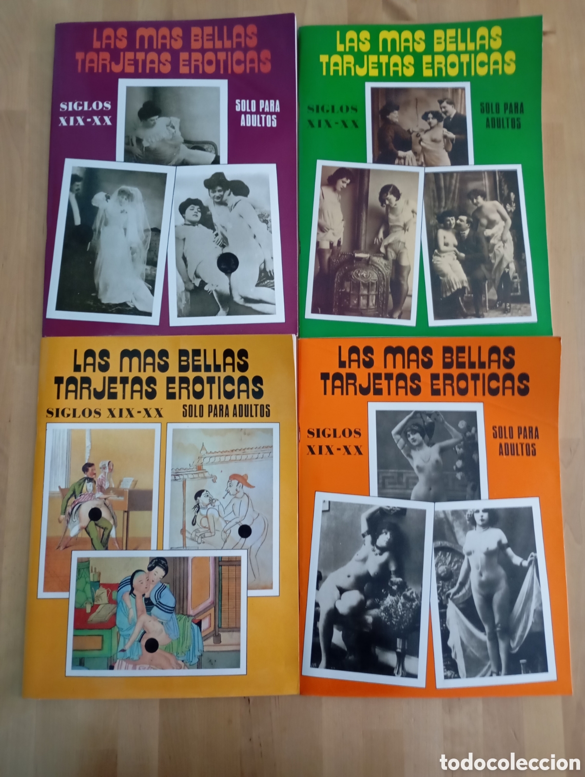 Postales: 4 Las m&aacute;s bellas postales er&oacute;ticas n&uacute;meros 11, 13, 14 y 16. Antalbe 1988 Completos