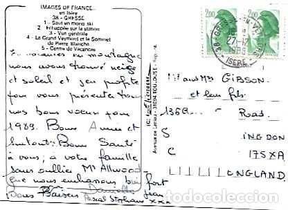 Postales: Francia y Marcofilia, Saludos de Gresse, Multi, Cambridge 1988 (38) - Foto 2