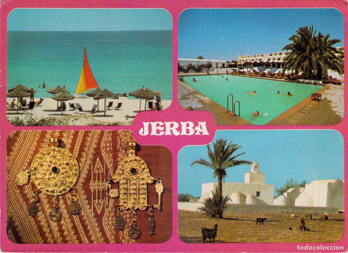 Postales: Postal de Jerba T&uacute;nez Club M&eacute;diterran&eacute;e y Vistas Tur&iacute;sticas