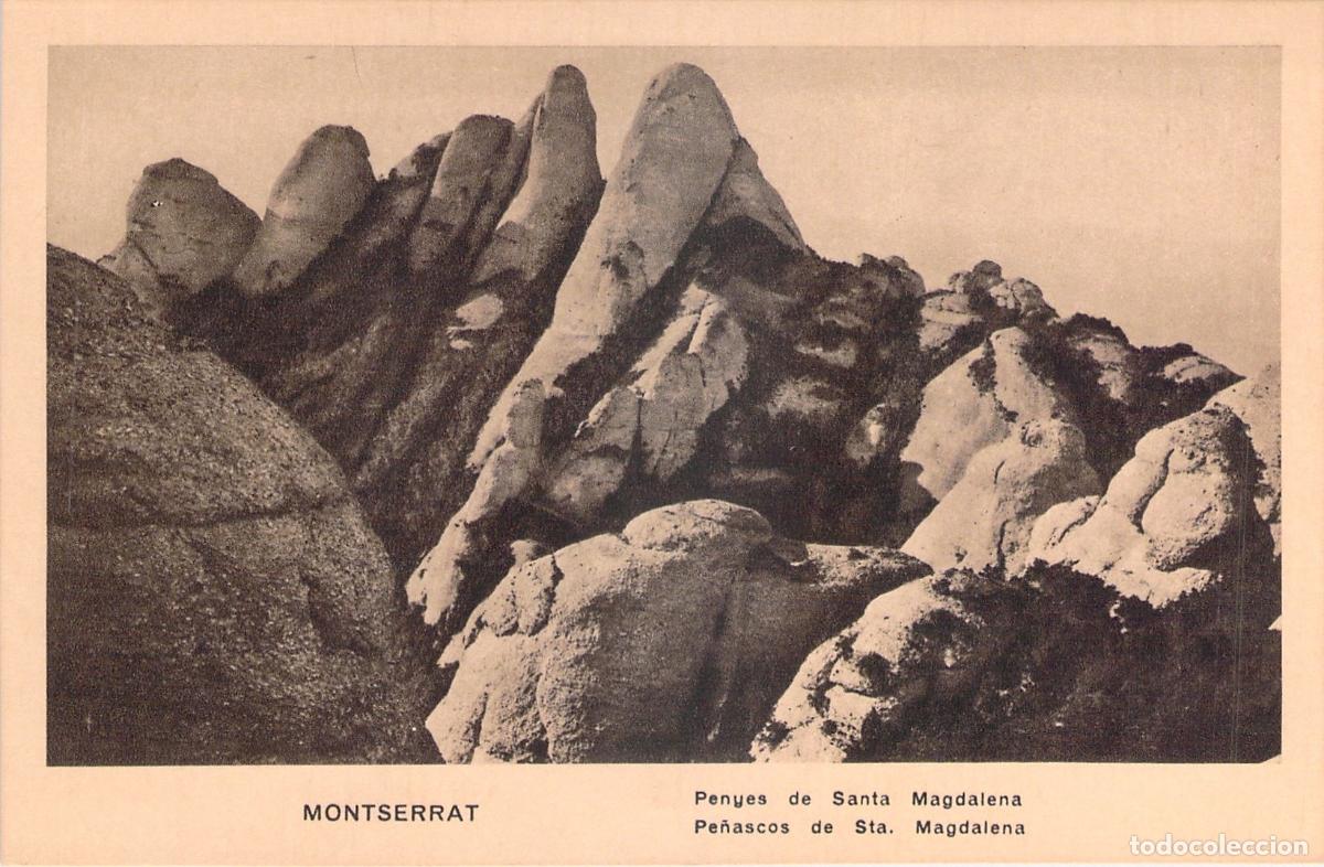 Postales: Postal de los Pe&ntilde;ascos de Santa Magdalena en Montserrat, Barcelona