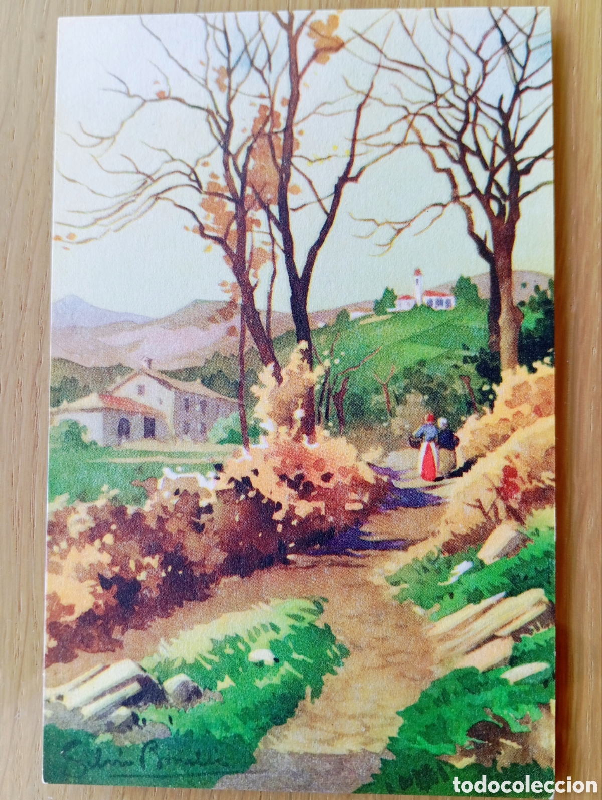 Postales: POSTAL BUC&Oacute;LICA NATURALEZA ACUARELA LAGO R&Iacute;O AGUA PARA ENMARCAR SIN CIRCULAR