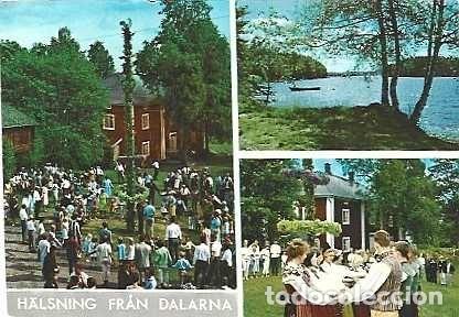 Postales: Suecia & Marcofilia, Saludos desde Dalarna, Multi, Orsa to Gouda Holanda 1983 (130)