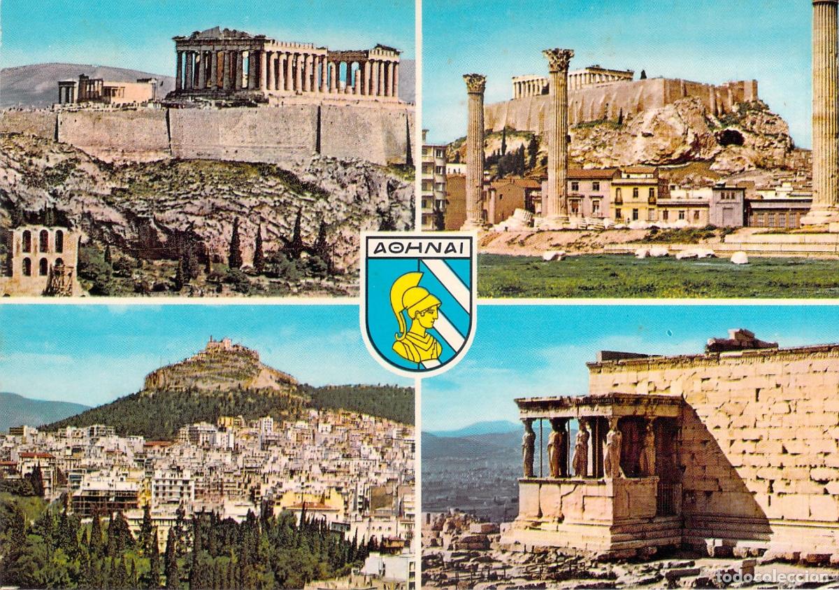 Postales: Postal de Atenas, Grecia: Vistas de la Acr&oacute;polis y Monumentos Hist&oacute;ricos