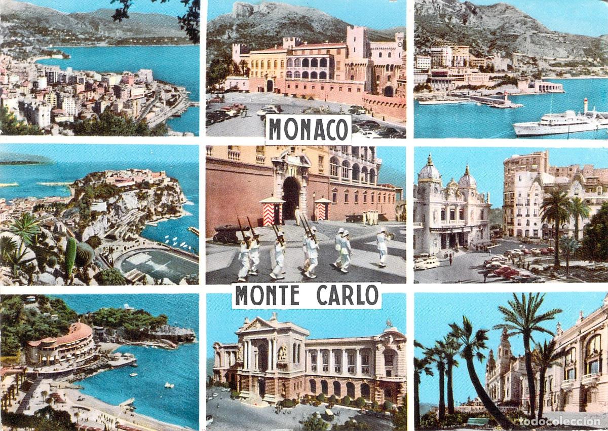 Postales: Postal de Vistas M&uacute;ltiples de M&oacute;naco y Monte Carlo - Foto 1