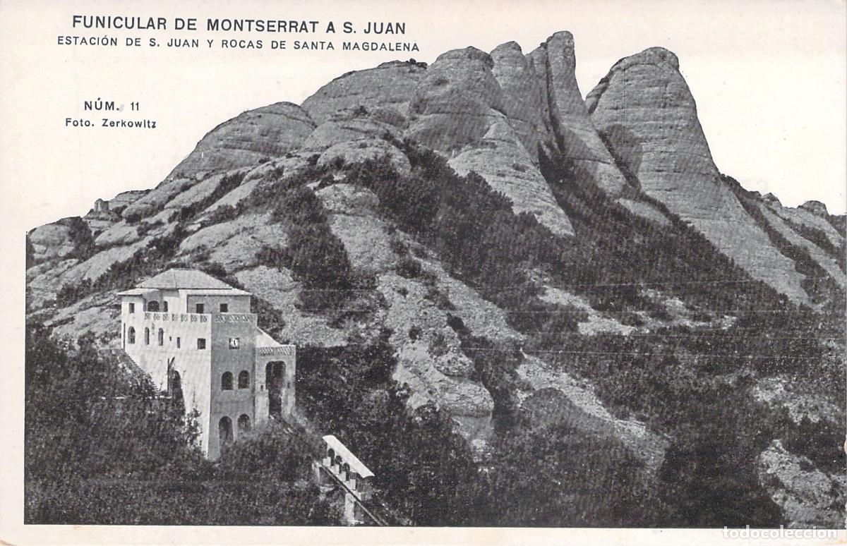 Postales: Postal Funicular de Montserrat a San Juan y Rocas de Santa Magdalena