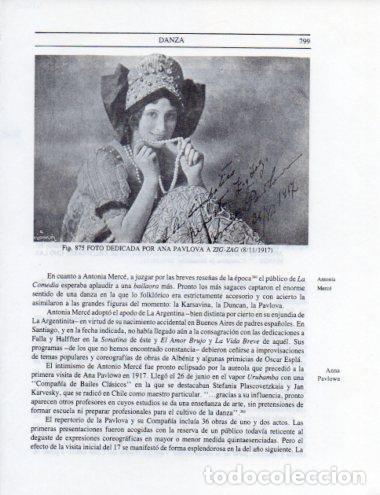 Postales: LAMINA V25609: Foto dedicada por Ana Pavlova a Zig-Zag - Leopoldo Castedo