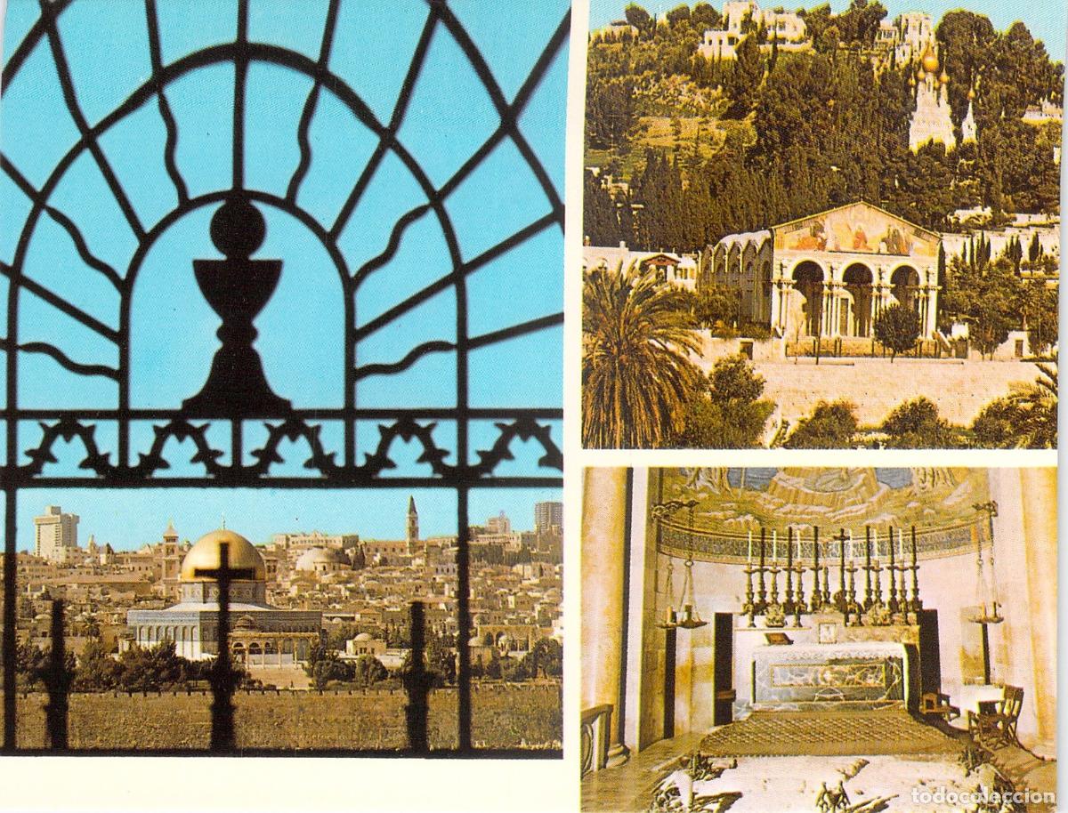 Postales: Postal de Getseman&iacute; y Vista General de Jerusal&eacute;n, Israel