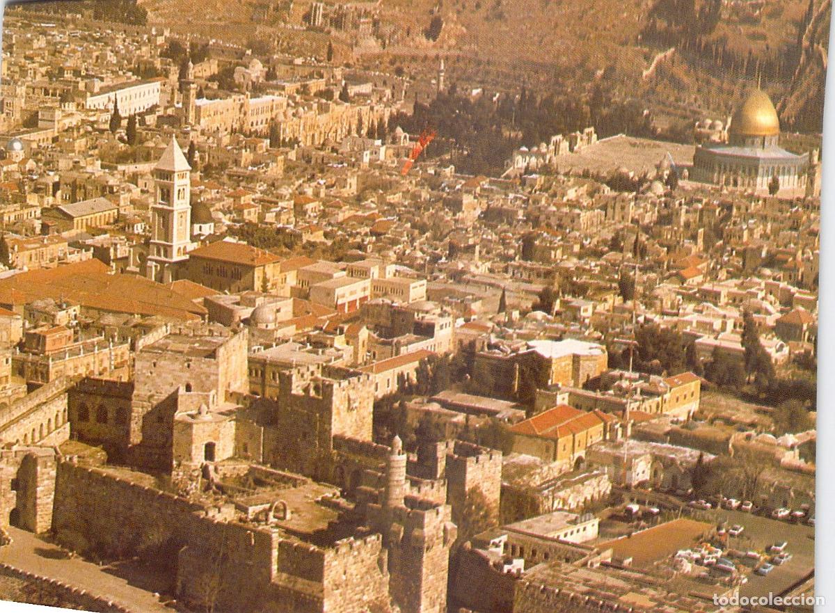 Postales: Postal de la Panor&aacute;mica de Jerusal&eacute;n y C&uacute;pula de la Roca