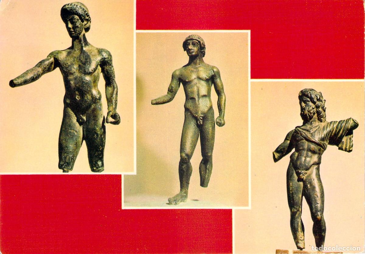 Postales: Postal Figurillas de Bronce de Apolonia, Museo de Tirana, Albania
