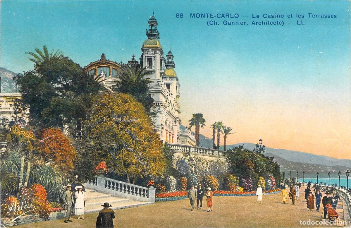 Postales: Postal de Monte-Carlo: El Casino y las Terrazas de Charles Garnier