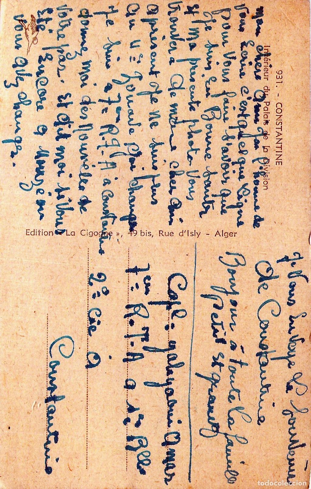 Postales: Postal de Constantine: Interior del Palacio de la Divisi&oacute;n, Argelia - Foto 2