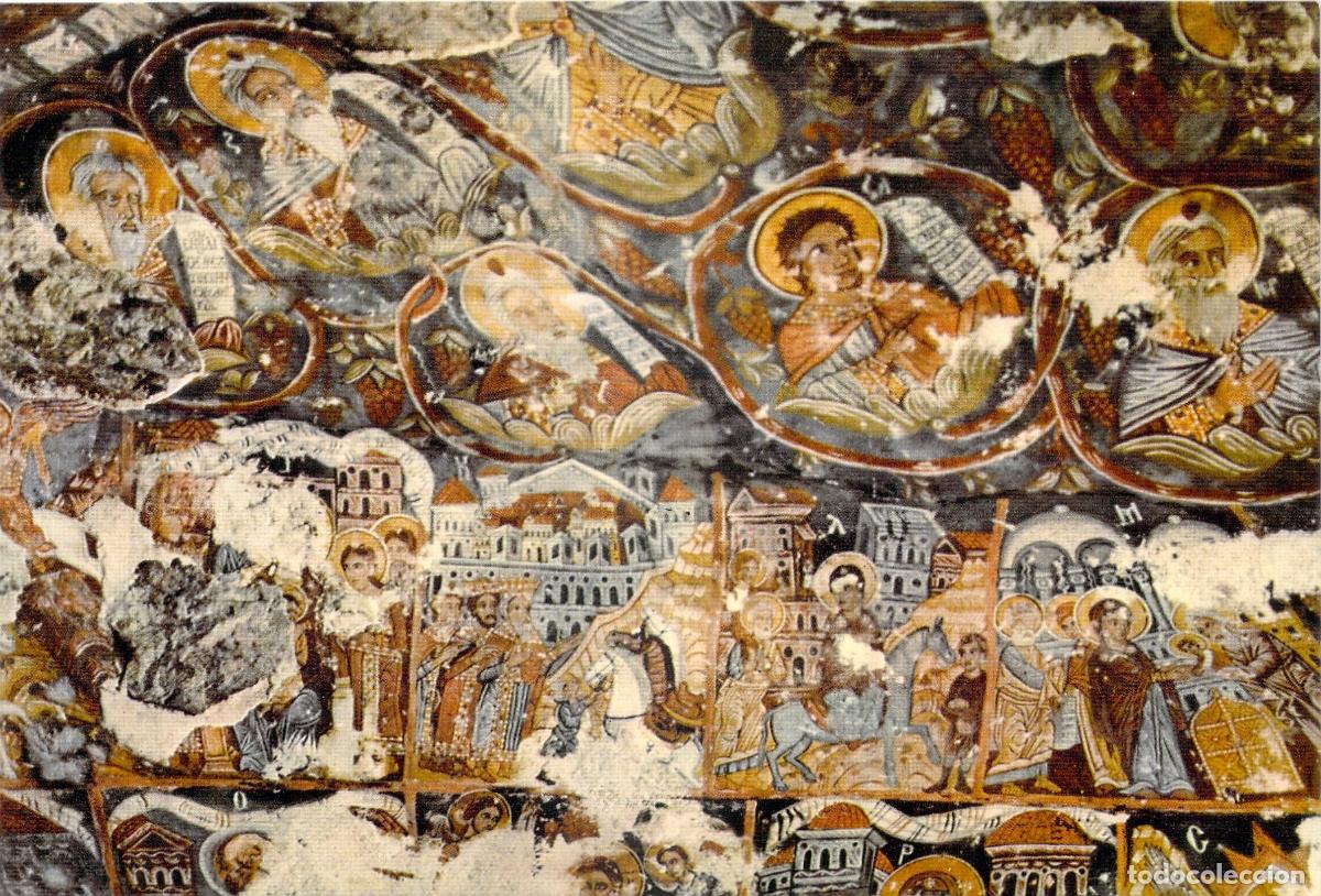 Postales: Postal del Fresco de la Virgen Mar&iacute;a, Monasterio de Sumela, Trabzon