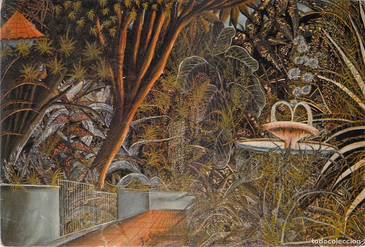 Postales: Postal de Arte Haitiano Jard&iacute;n de los Burgueses Jn. Claude Louissaint