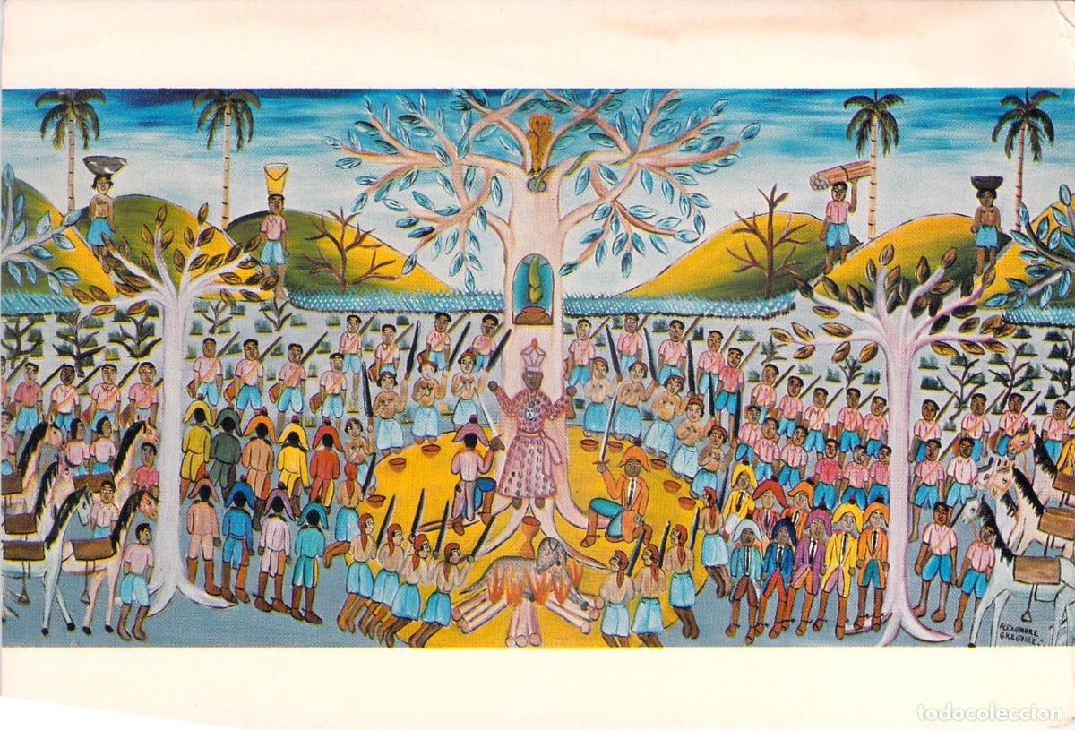 Postales: Postal de Arte Haitiano - Alexandre Gregoire &rdquo;Sacrificio&rdquo;