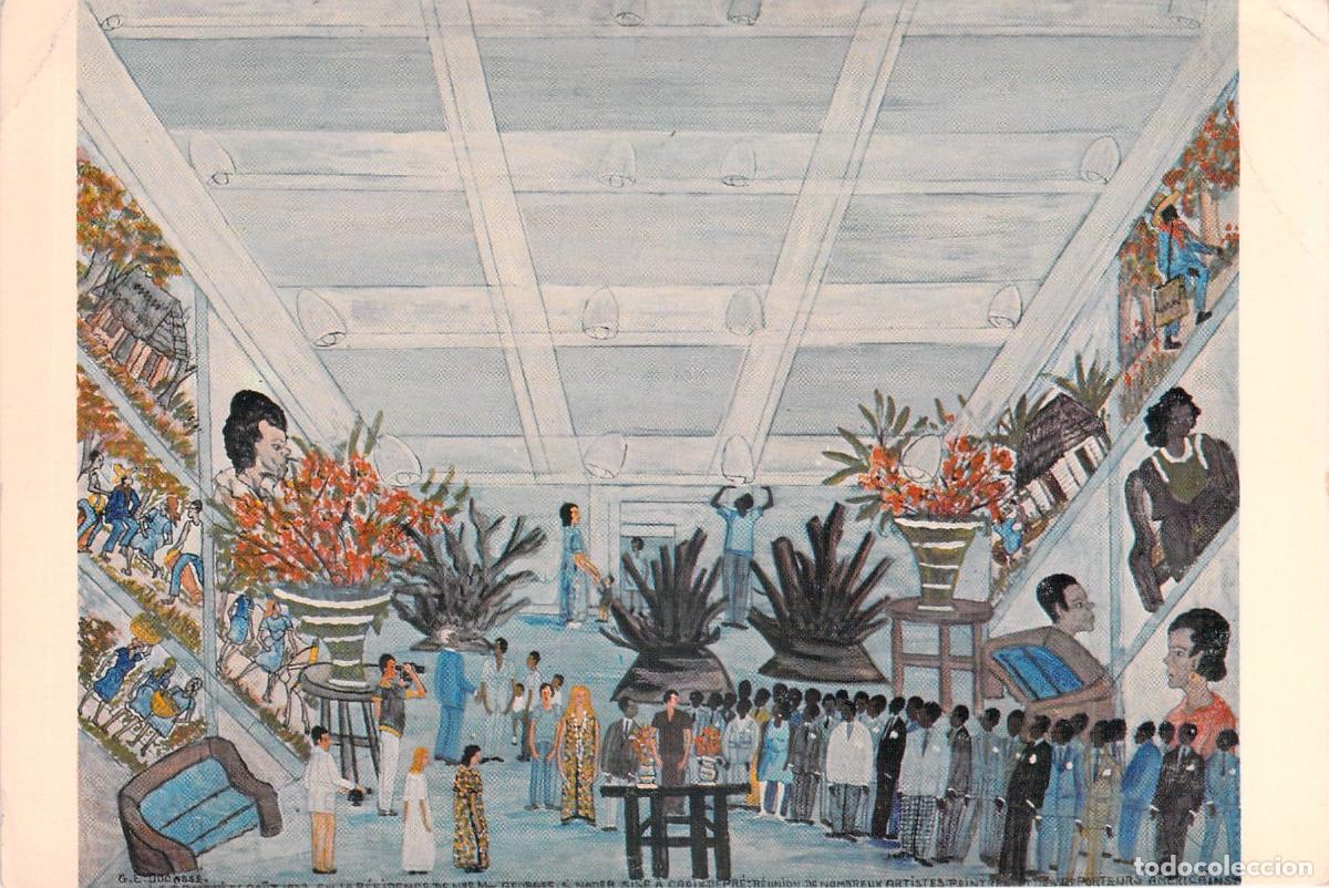 Postales: Postal de Arte Naif Haitiano Galer&iacute;a Nader por G.E. Ducasse