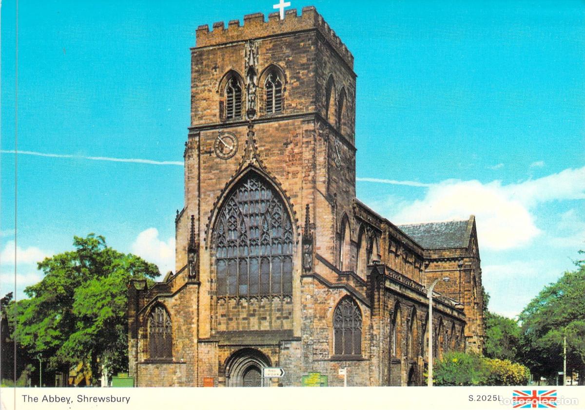 Postales: Postal de la Abad&iacute;a de Shrewsbury, Shropshire, Inglaterra
