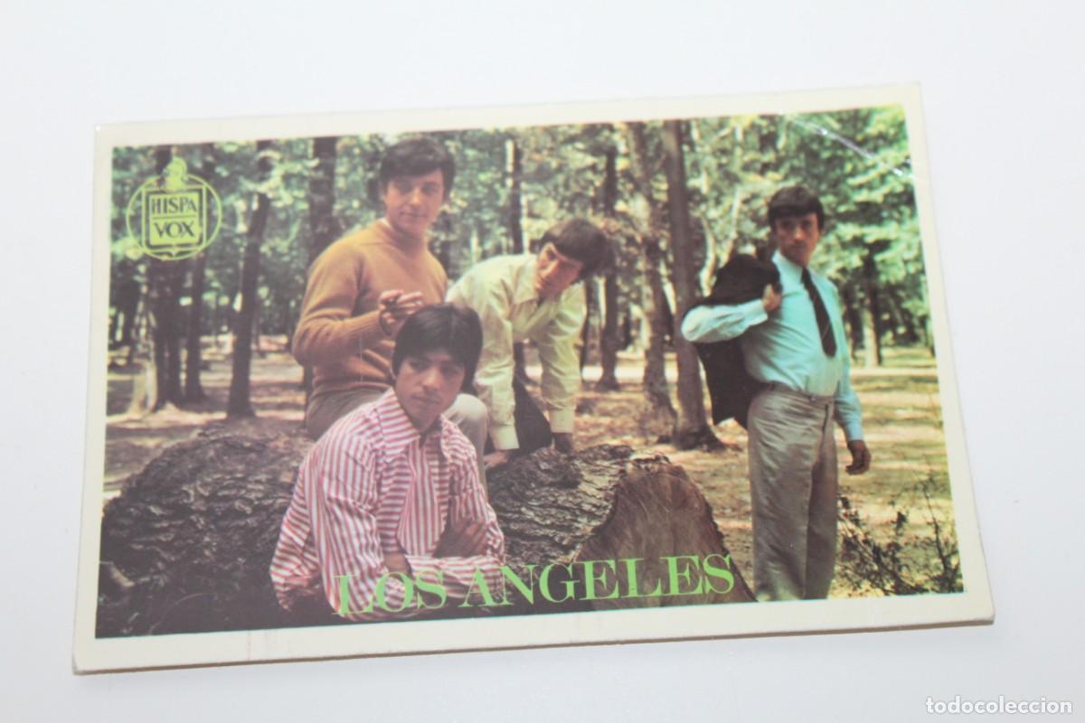 Postales: POSTAL GRUPO LOS ANGELES DISCOGRAFICA HISPAVOX - TRASERA CON 6 SINGLES Y ILP
