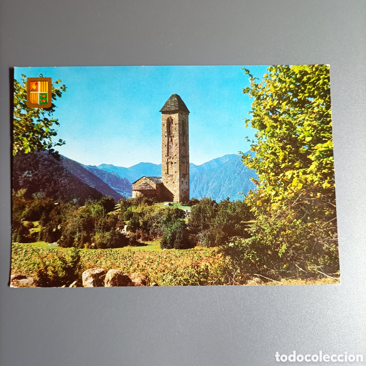 Postales: TARJETA POSTAL SIN CIRCULAR. №615 VALLS D'ANDORRA. SANT MIGUEL D'ENGOLASTERS. IGLESIA ROMANICA