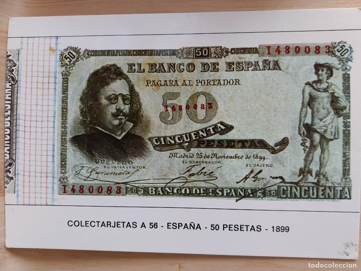 Postales: COLECTARJETAS A 56 BILLETE 50 PESETAS POSTAL ED EUROHOBBY ESCRITA