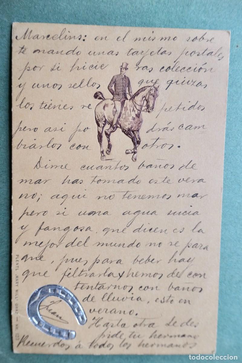 Postales: postal ilustrada y con relieve producida hacia el a&ntilde;o 1900 por Plentl Mary Mill Graz. circulada