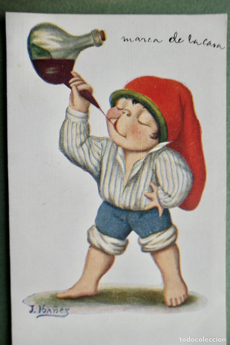 Postales: postal ilustrada costumbrista y humor&iacute;stico, creada por el dibujante espa&ntilde;ol Joan Ib&aacute;&ntilde;ez 1921
