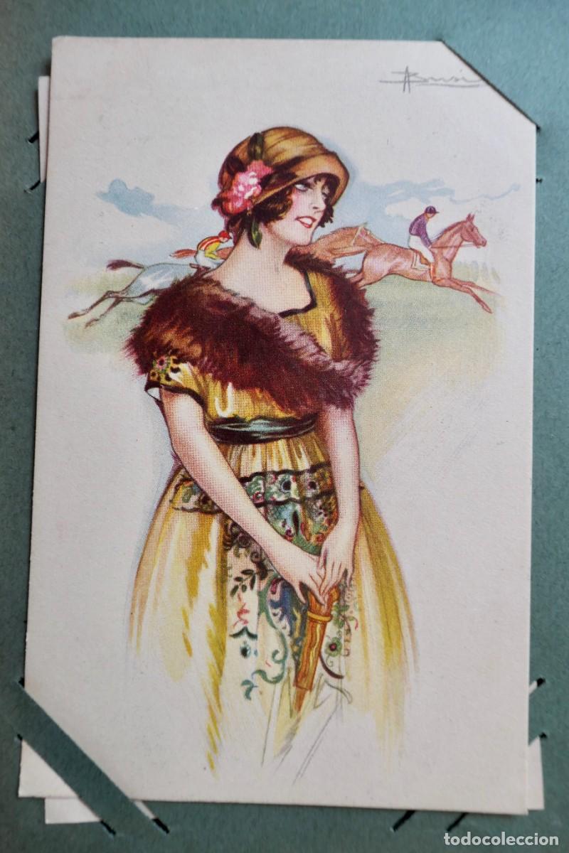 Postales: postal de estilo Art D&eacute;co, producida probablemente entre 1915 y 1925.