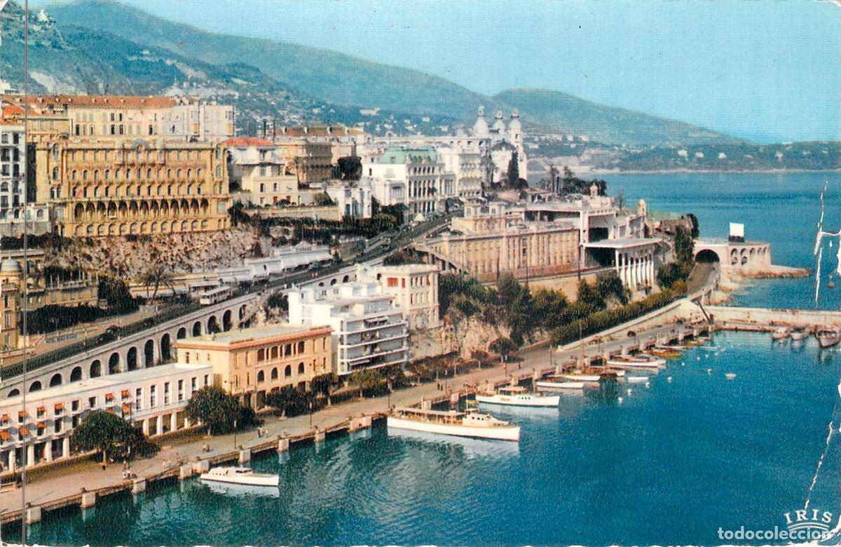 Postales: Postal de Monte Carlo: Vista del Puerto, el Casino y el Bulevar Louis-II